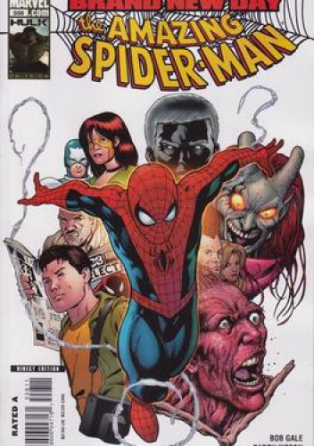 Okladka ksiazki amazing spider man vol 1 558 brand new day freak the third