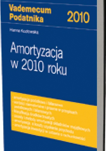 Okladka ksiazki amortyzacja w 2010 roku