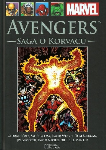 Okladka ksiazki avengers saga o korvacu