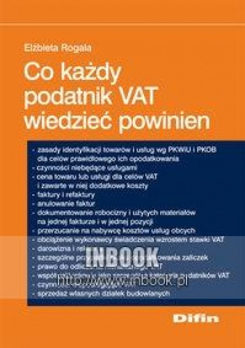 Okladka ksiazki co kazdy podatnik vat wiedziec powinien