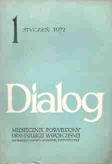 Okladka ksiazki dialog nr 1 styczen 1972