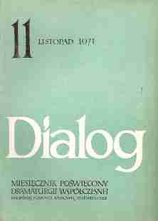 Okladka ksiazki dialog nr 11 listopad 1971