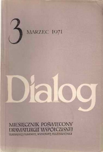 Okladka ksiazki dialog nr 3 marzec 1971