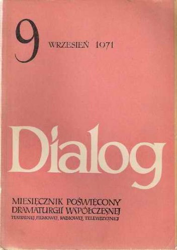 Okladka ksiazki dialog nr 9 wrzesien 1971