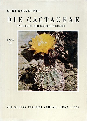 Okladka ksiazki die cactaceae handbuch der kakteenkunde band 3