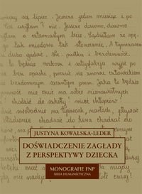 Okladka ksiazki doswiadczenie zaglady z perspektywy dziecka w polskiej literaturze dokumentu osobistego
