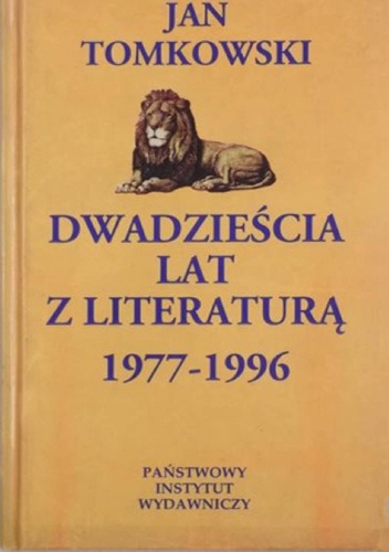 Okladka ksiazki dwadziescia lat z literatura 1977 1996