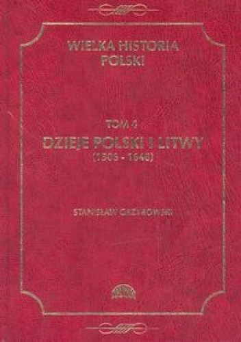 Okladka ksiazki dzieje polski i litwy 1505 1648