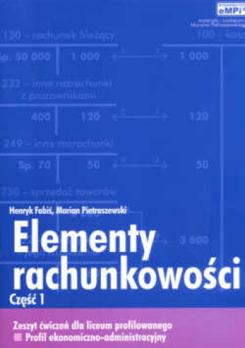 Okladka ksiazki elementy rachunkowosci czesc 1 zeszyt cwiczen