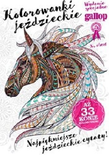 Okladka ksiazki gallop kon i jezdziec kolorowanki jezdzieckie wydanie specjalne