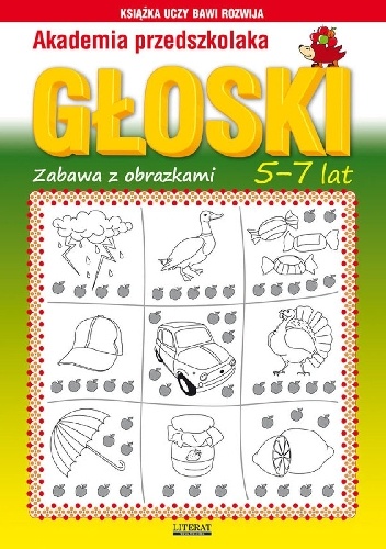 Okladka ksiazki gloski zabawa z obrazkami 5 7 lat akademia przedszkolaka