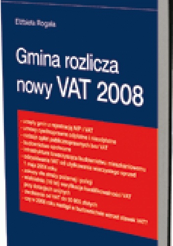 Okladka ksiazki gmina rozlicza nowy vat 2008