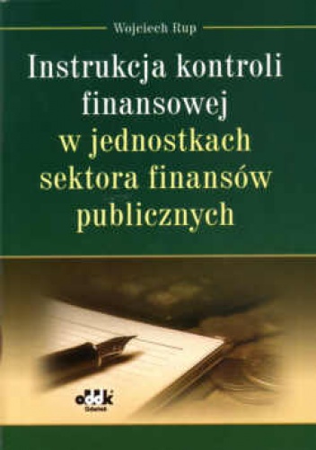 Okladka ksiazki instrukcja kontroli finansowej w jednostkach sektora finansow publicznych