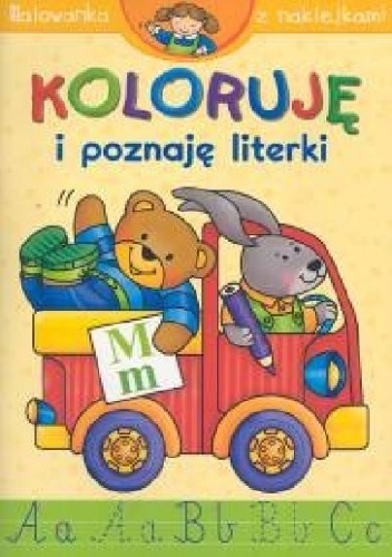 Okladka ksiazki koloruje i poznaje literki