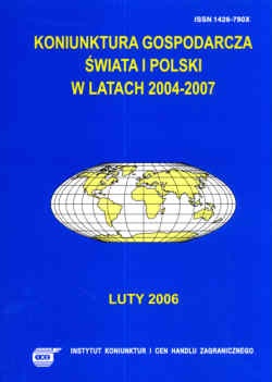 Okladka ksiazki koniunktura gospodarcza swiata i polski w latach 2004 2007