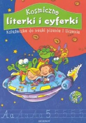 Okladka ksiazki kosmiczne literki i cyferki