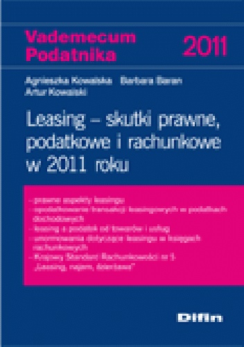 Okladka ksiazki leasing skutki prawne podatkowe i rachunkowe w 2011 roku