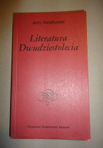 Okladka ksiazki literatura dwudziestolecia