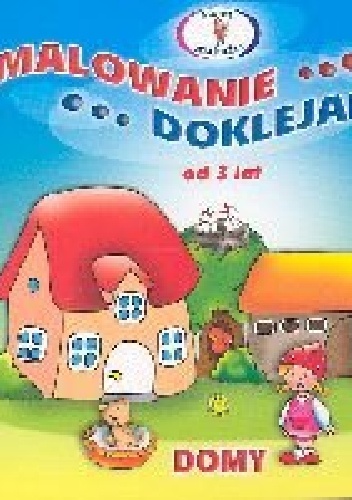 Okladka ksiazki malowanie doklejanie domy