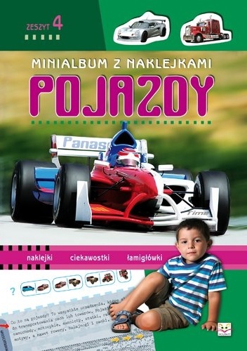 Okladka ksiazki minialbum z naklejkami pojazdy zeszyt 4