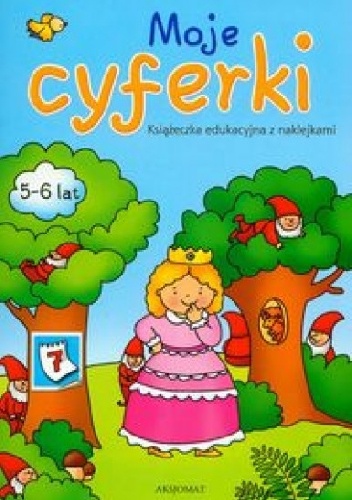 Okladka ksiazki moje cyferki 5 6 lat ksiazeczka edukacyjna z naklejkami