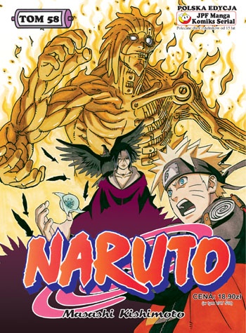 Okladka ksiazki naruto tom 58 naruto kontra itachi