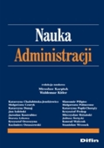 Okladka ksiazki nauka administracji