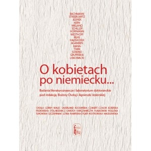 Okladka ksiazki o kobietach po niemiecku badania literaturoznawcze i laboratorium doktoranckie
