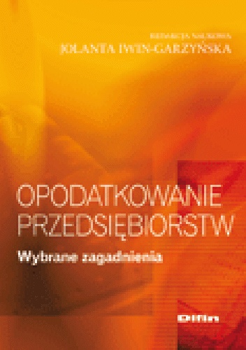 Okladka ksiazki opodatkowanie przedsiebiorstw wybrane zagadnienia