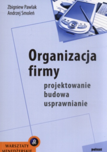 Okladka ksiazki organizacja firmy projektowanie budowa usprawnianie