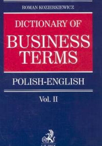 Okladka ksiazki polsko angielski slownik terminologii biznesu tom ii