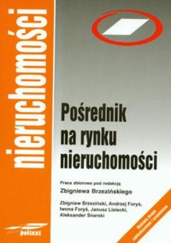 Okladka ksiazki posrednik na rynku nieruchomosci