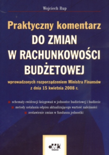 Okladka ksiazki praktyczny komentarz do zmian w rachunkowosci budzetowej