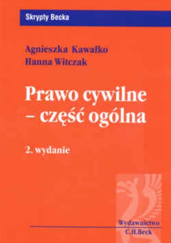 Okladka ksiazki prawo cywilne czesc ogolna skrypty becka