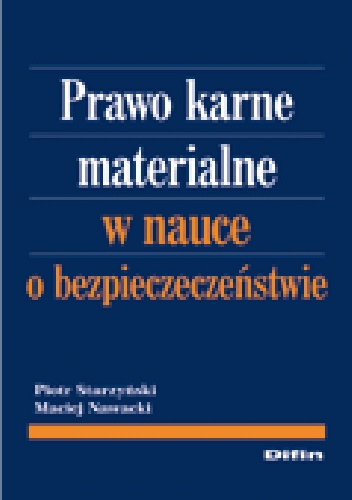 Okladka ksiazki prawo karne materialne w nauce o bezpieczenstwie