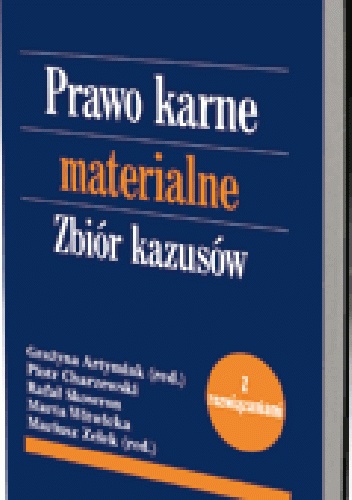 Okladka ksiazki prawo karne materialne zbior kazusow z rozwiazaniami