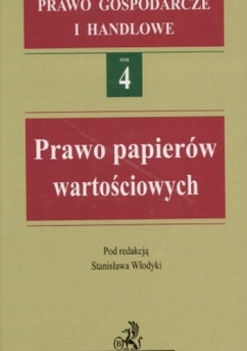 Okladka ksiazki prawo papierow wartosciowych tom 4