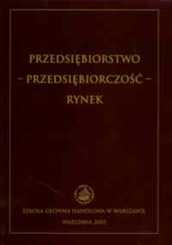 Okladka ksiazki przedsiebiorstwo przedsiebiorczosc rynek