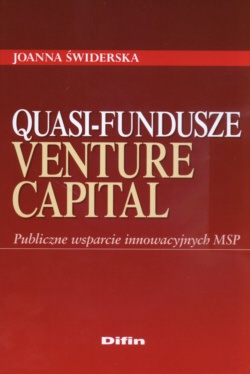 Okladka ksiazki quasi fundusze venture capital publiczne wsparcie innowacyjnych msp