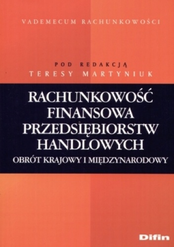 Okladka ksiazki rachunkowosc finansowa przedsiebiorstw handlowych obrot kra