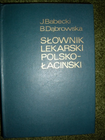 Okladka ksiazki slownik lekarski polsko lacinski