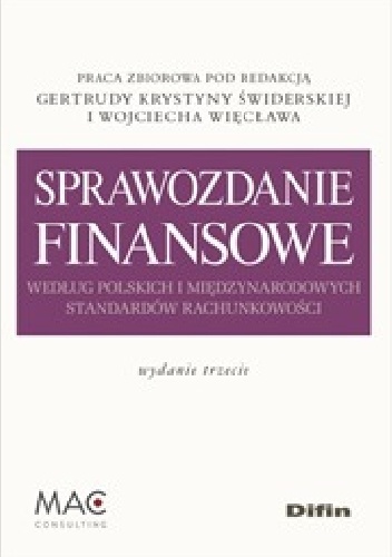 Okladka ksiazki sprawozdanie finansowe wedlug polskich i miedzynarodowych standardow rachunkowosci wydanie 3