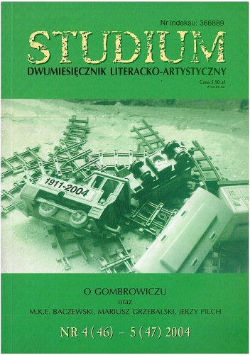 Okladka ksiazki studium dwumiesiecznik literacko artystyczny nr 4 46 5 47 2004