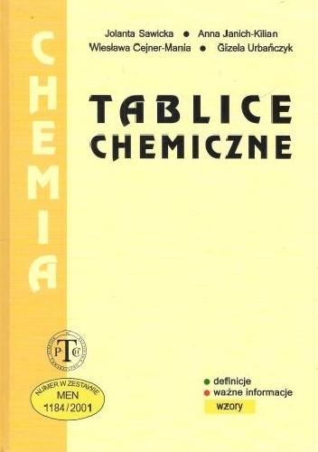 Okladka ksiazki tablice chemiczne