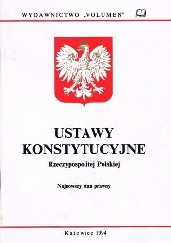 Okladka ksiazki ustawy konstytucyjne rzeczypospolitej polskiej