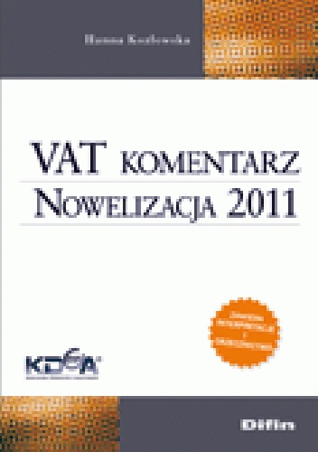 Okladka ksiazki vat komentarz nowelizacja 2011