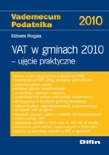 Okladka ksiazki vat w gminach 2010 ujecie praktyczne