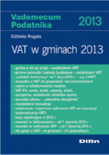 Okladka ksiazki vat w gminach 2013