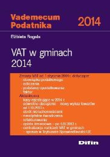 Okladka ksiazki vat w gminach 2014