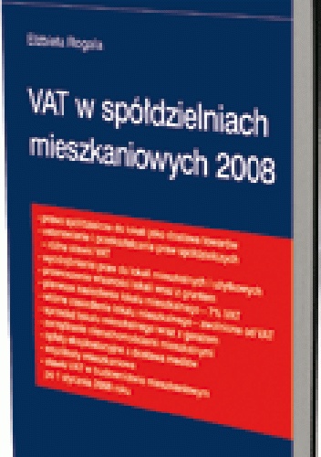 Okladka ksiazki vat w spoldzielniach mieszkaniowych 2008